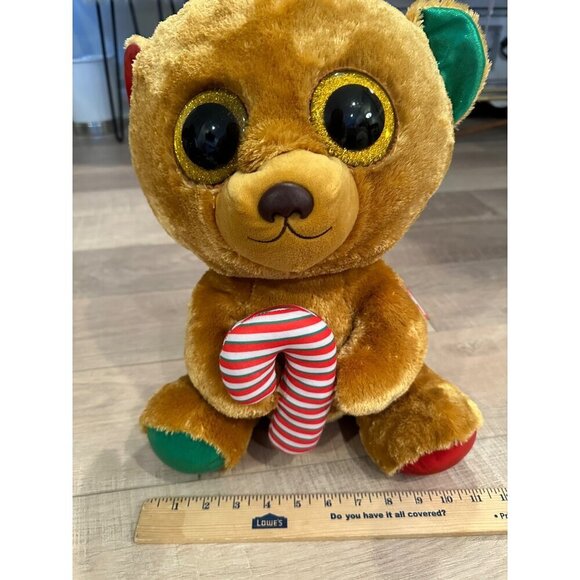 TY TYSILK CHRISTMAS BOO BEAR LARGE BELLA 14" DECEMBER 5 - Picture 5 of 13
